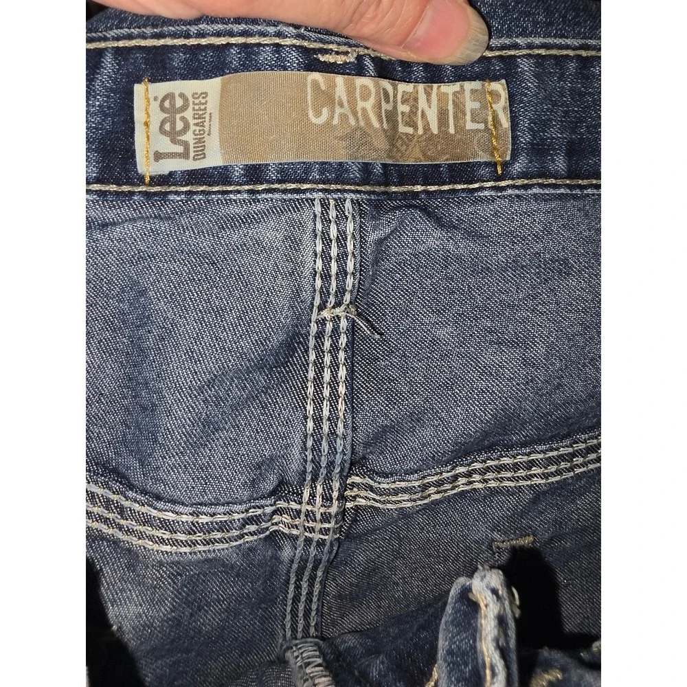 Lee Dungarees Carpenter Jeans Mens 36x32 Blue Denim Workwear Hammer Loop 2887910